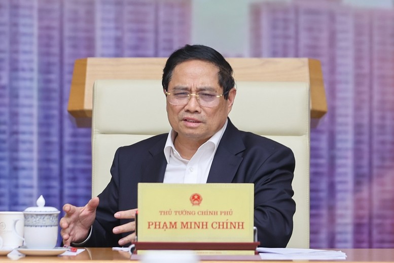Thủ tướng Phạm Minh Chính chủ trì cuộc họp Thường trực Chính phủ về quản lý thị trường vàng - Ảnh: VGP