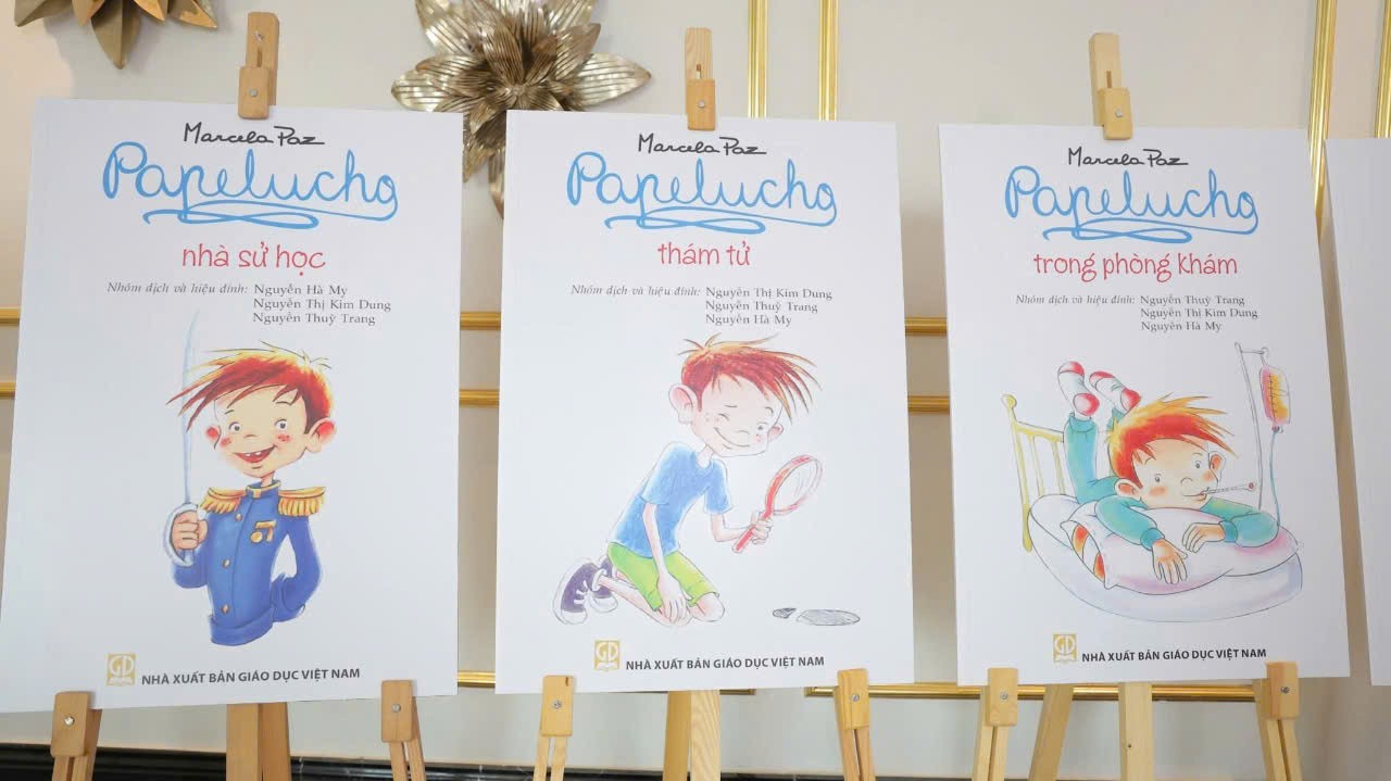 hình ảnh chính thức của 12 bìa sách Papelucho