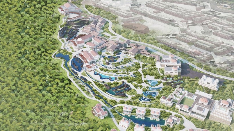 Công viên suối khoáng nóng nằm trong tổ hợp dự án của Sun Group tại Kim Bôi, Hòa Bình