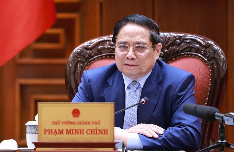 Thủ tướng Phạm Minh Chính nhận mạnh, chúng ta tiếp tục thúc đẩy hợp tác với tất cả các đối tác, trong đó có Hoa Kỳ; tiếp tục xem xét, giải quyết các quan tâm của phía Hoa Kỳ - Ảnh: VGP