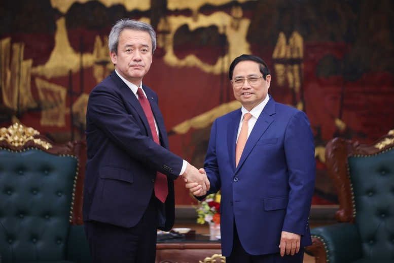Thủ tướng Phạm Minh Chính tiếp ông Masayuki Omoto, Tổng Giám đốc Tập đoàn Marubeni (Nhật Bản) - Ảnh: VGP