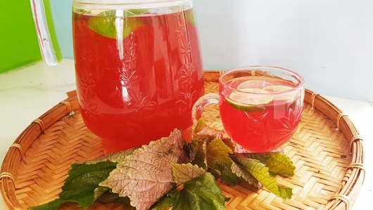 Tuyệt chiêu giảm cân từ nước lá tía tô