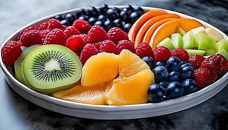 Trái cây và rau củ tươi là nguồn vitamin C tự nhiên dồi dào, giúp tăng cường miễn dịch một cách an toàn.
