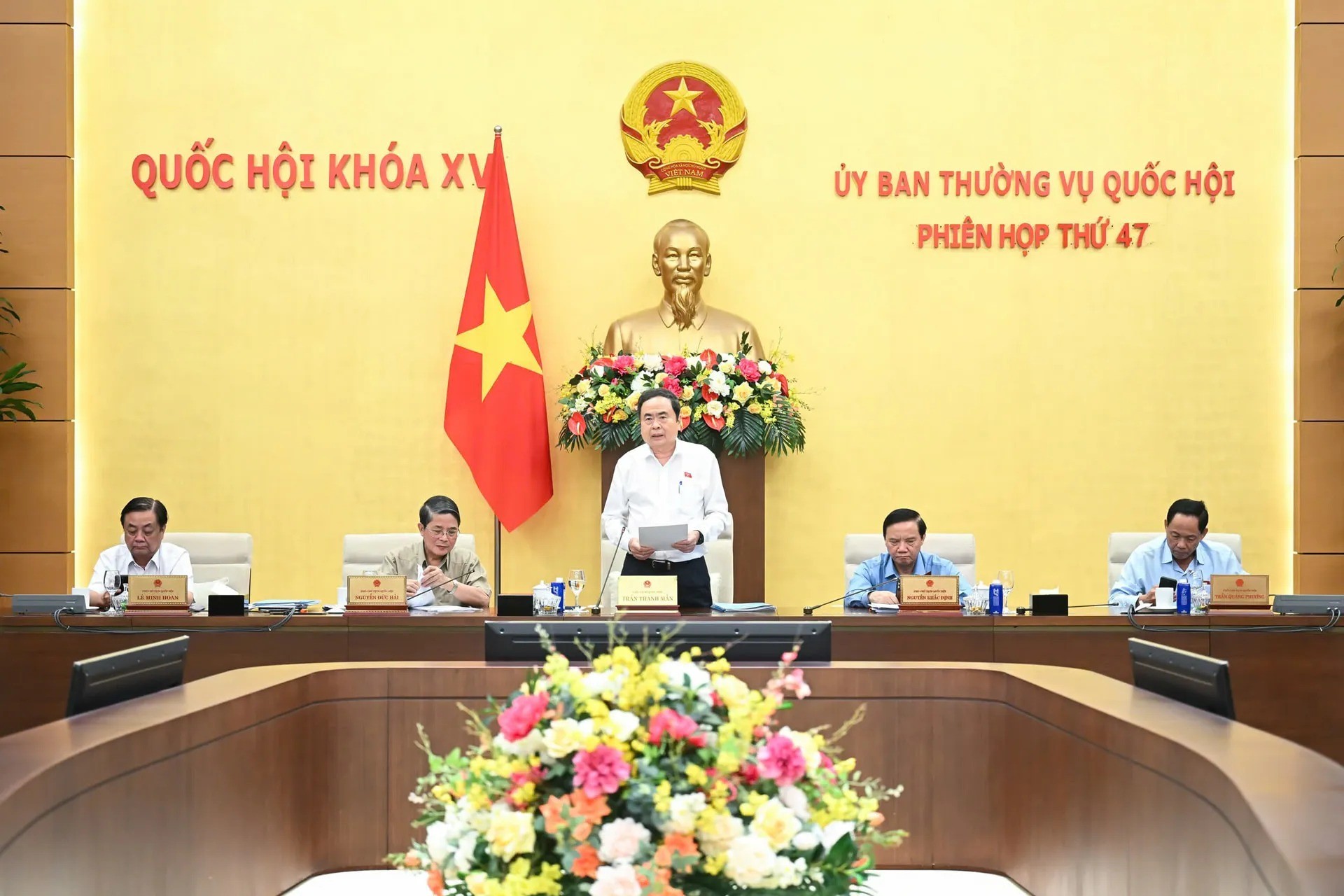 Phiên họp thứ 47 của Ủy ban Thường vụ Quốc hội. Ảnh: Phạm Thắng