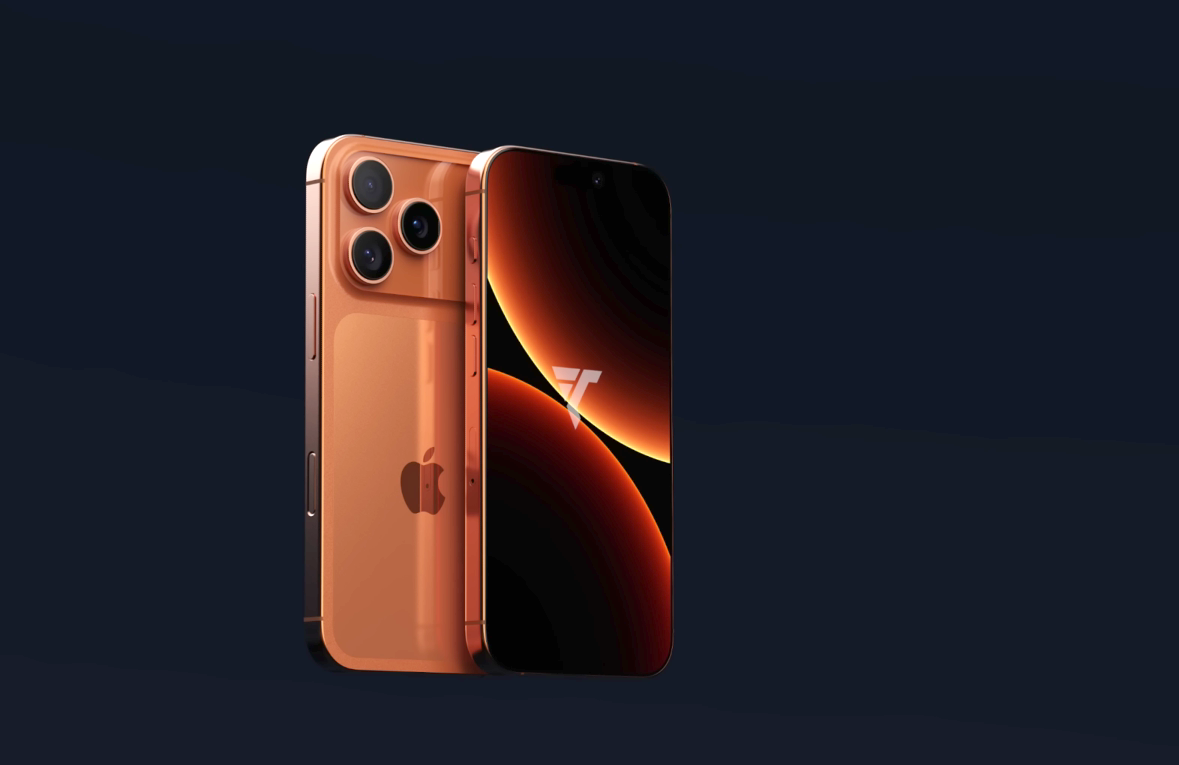Concept iPhone 17 Pro Max màu cam. Ảnh: Technizo Concept