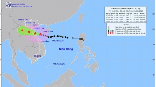 Bão Kajiki duy trì sức gió 166km/h, dự báo đổ bộ vào Thanh Hóa - Nghệ An chiều nay