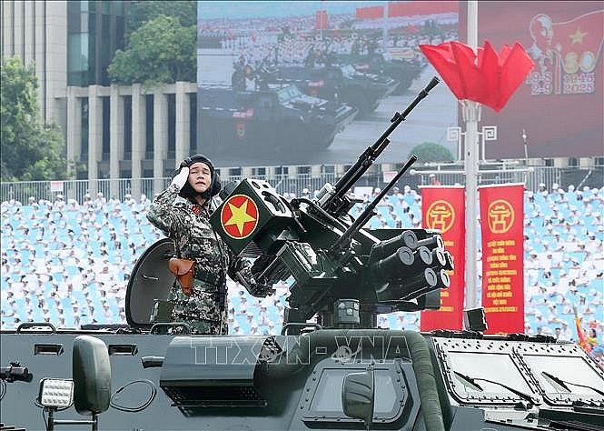 Chiến sĩ Khối xe Tăng thiết giáp. Ảnh: Lâm Khánh/TTXVN
