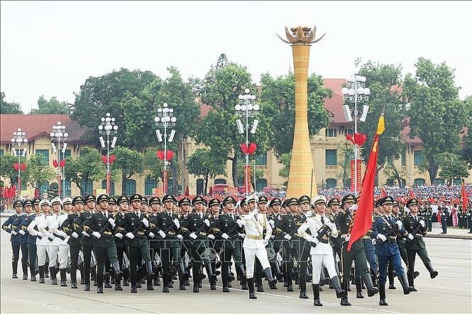 Khối Quân đội Trung Quốc. Ảnh: Lâm Khánh/TTXVN