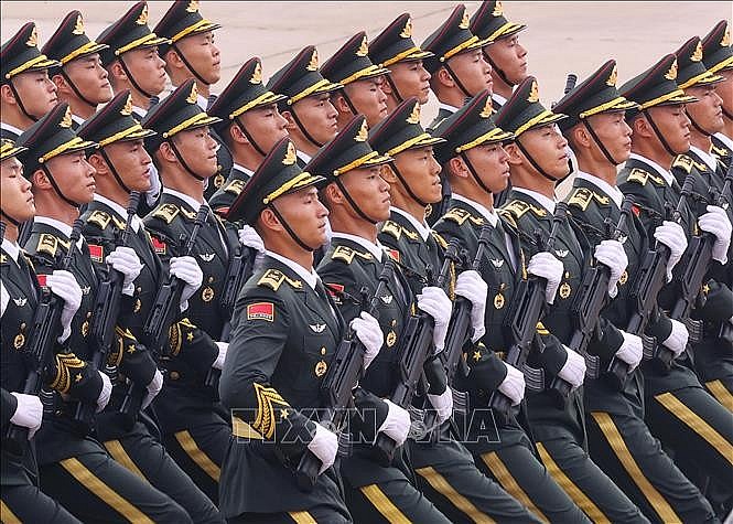 Khối Quân đội Trung Quốc. Ảnh: Văn Điệp/TTXVN