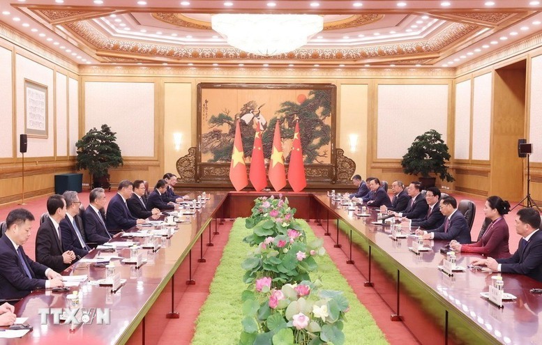 Chủ tịch nước Lương Cường hội đàm với Tổng Bí thư, Chủ tịch Trung Quốc Tập Cận Bình