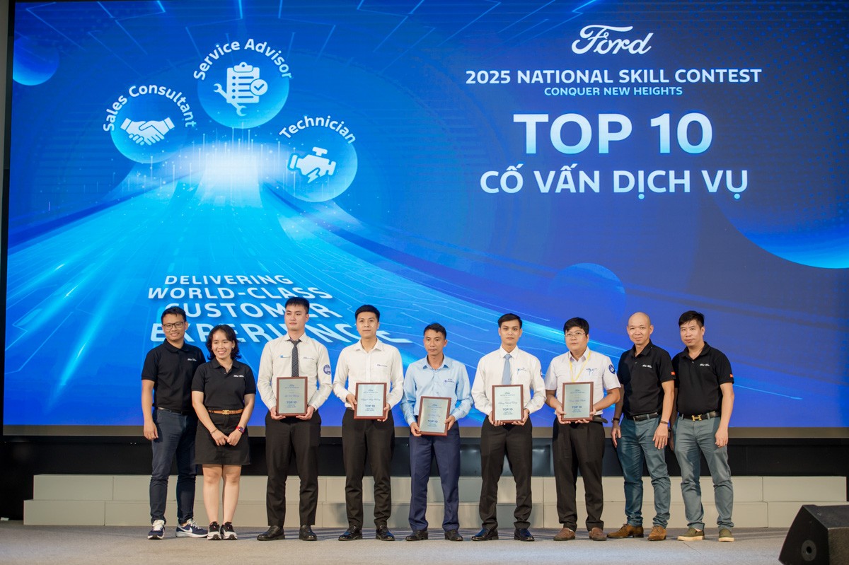 Ford Việt Nam nâng tầm chất lượng dịch vụ qua Hội thi Tay nghề toàn quốc 2025