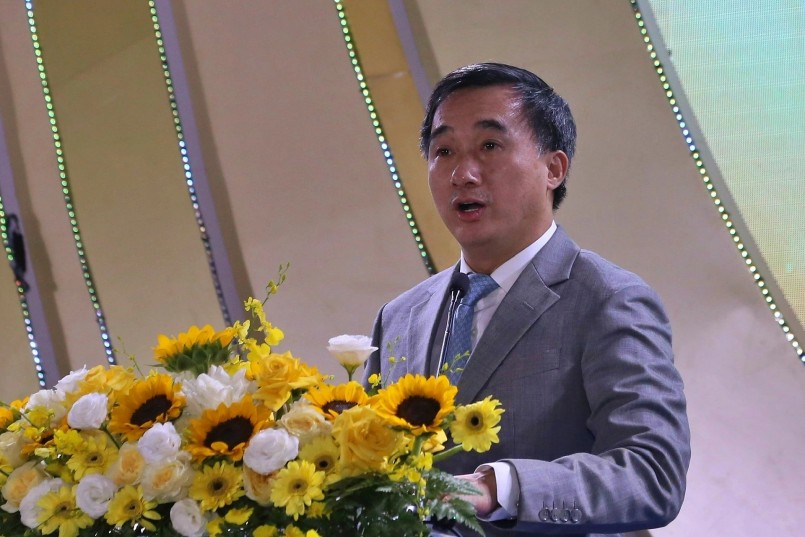 Thứ trưởng Bộ Y tế Trần Văn Thuấn phát biểu tại lễ khởi công ẢNH: NGUYỄN TRƯỜNG Thứ trưởng Bộ Y tế Trần Văn Thuấn phát biểu tại lễ khởi công ẢNH: NGUYỄN TRƯỜNG