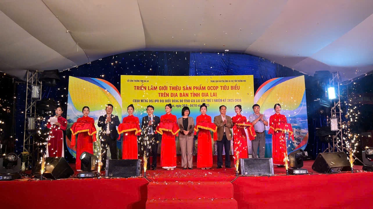 Gia Lai khai mạc Triển lãm sản phẩm OCOP chào mừng Đại hội Đảng bộ tỉnh