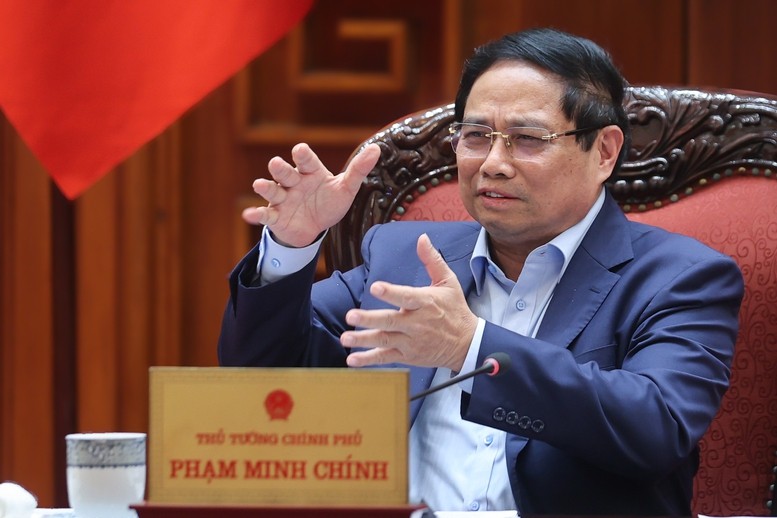 Thủ tướng Phạm Minh Chính chủ trì các cuộc họp Thường trực Chính phủ về nhiều nội dung quan trọng, trong đó có nội dung về tình hình kinh tế - xã hội chuẩn bị cho phiên họp Chính phủ thường kỳ tháng 9/2025 sắp diễn ra - Ảnh: VGP