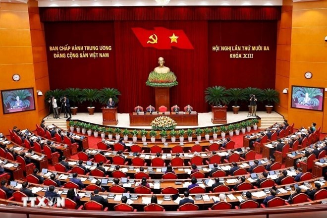 Quang cảnh Hội nghị Trung ương 13 khóa XIII. Ảnh: TTXVN 
