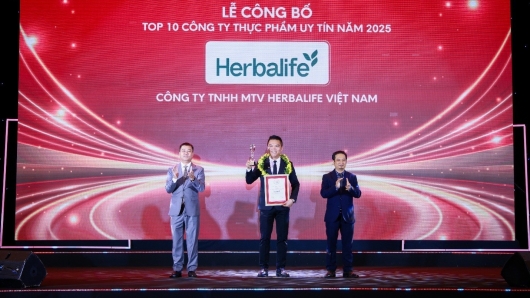 Herbalife Việt Nam được vinh danh Top 10 Công ty Thực phẩm Uy tín lần thứ năm liên tiếp