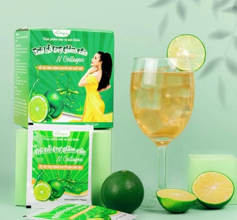 Sản phẩm bảo vệ sức khỏe trà hỗ trợ giảm cân N-Collagen từng bị cảnh báo vì vi phạm quảng cáo. Ảnh: Mạng xã hội