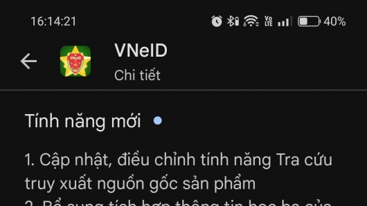 VNeID cập nhật phiên bản 2.2.4, bổ sung nhiều tiện ích quan trọng