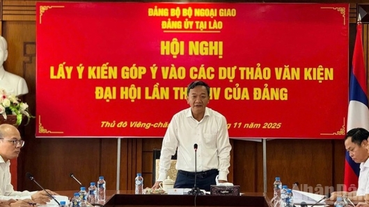 Đảng ủy tại Lào lấy ý kiến góp ý vào các dự thảo văn kiện trình Đại hội lần thứ XIV của Đảng