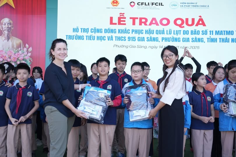 Quỹ Canada CFLI phối hợp cùng Viện AMDI hỗ trợ người dân Thái Nguyên khắc phục hậu quả sau bão Matmo