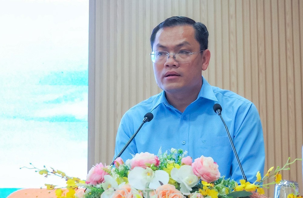 Phó Chủ tịch UBND tỉnh Cà Mau Ngô Vũ Thăng phát biểu chào mừng hội thảo. Ảnh: Nhật Hồ