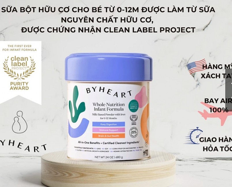 Sản phẩm sữa công thức ByHeart Whole Nutrition từng được bán trên một số sản thương mại