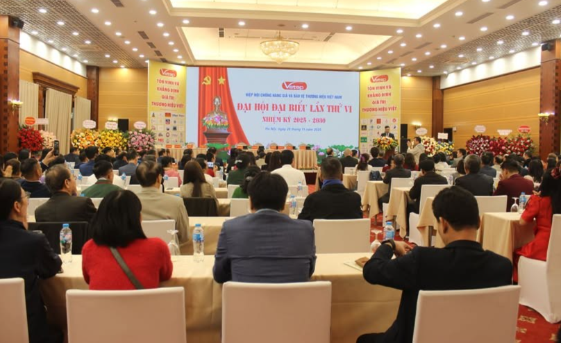 Toàn cảnh Đại hội đại biểu lần thứ VI Hiệp hội Chống hàng giả và Bảo vệ thương hiệu Việt Nam