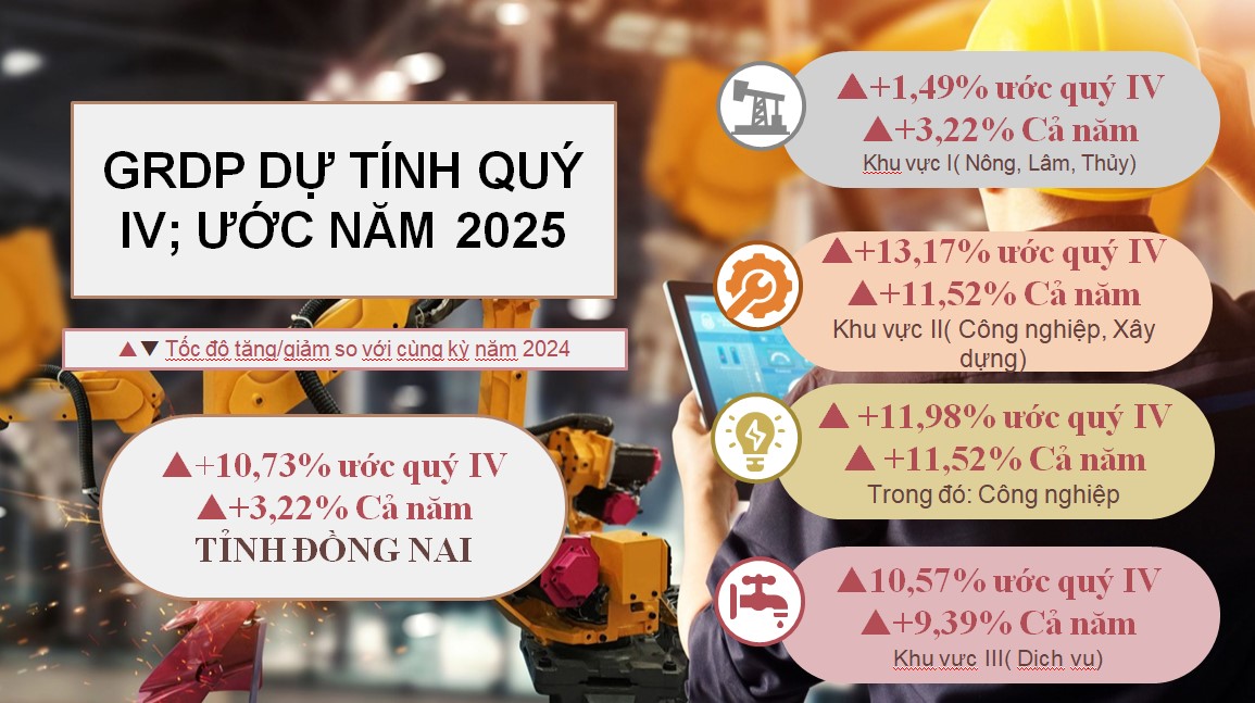 Đồng Nai bứt phá mạnh mẽ, GRDP năm 2025 vượt mục tiêu, khẳng định vai trò đầu tàu kinh tế của vùng và cả nước- Ảnh 1.