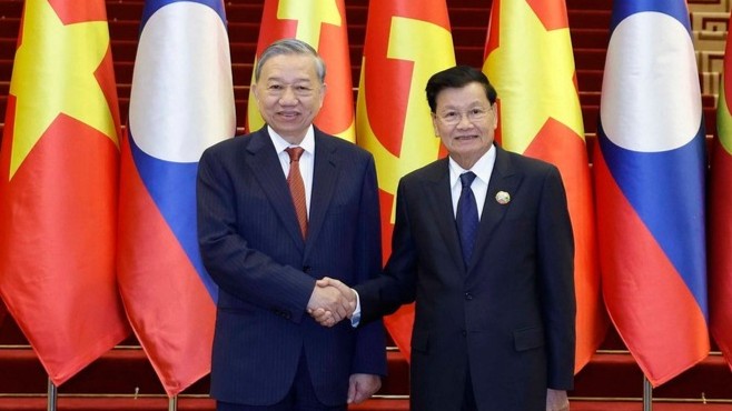 Toàn văn Tuyên bố chung Việt Nam - Lào: Đẩy mạnh xây dựng thương hiệu và hệ thống phân phối hàng hóa song phương