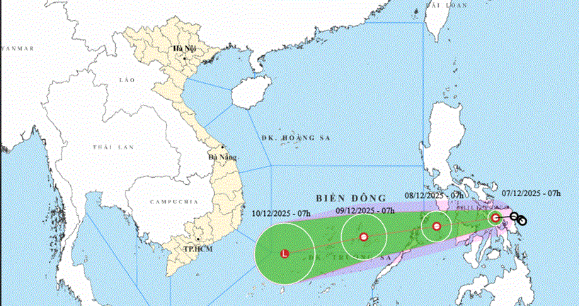 Sức gió mạnh nhất vùng gần tâm áp thấp đạt cấp 6 (39–49 km/giờ), giật cấp 8.