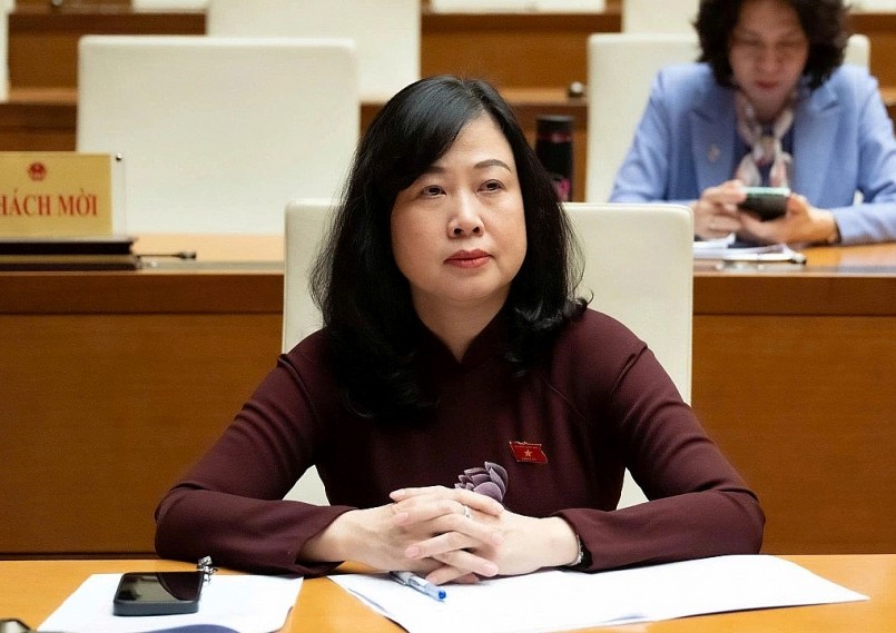 Bộ trưởng Y tế Đào Hồng Lan tại phiên họp Quốc hội sáng 11/12. Ảnh: Media Quốc hội Bộ trưởng Y tế Đào Hồng Lan tại phiên họp Quốc hội sáng 11/12. Ảnh: Media Quốc hội