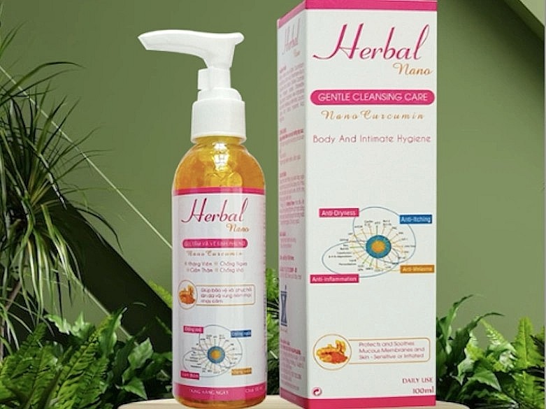 Sản phẩm Gel tắm và vệ sinh Herbal Nano bị thu hồi. Ảnh: Chụp màn hình