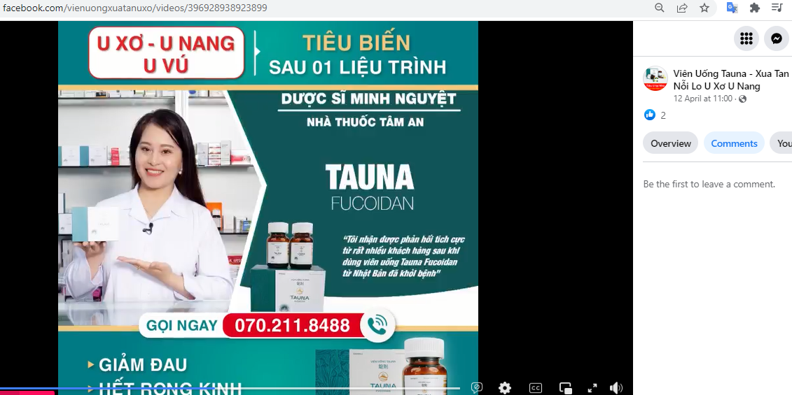 Người tiêu dùng cẩn trọng khi mua và sử dụng sản phẩm Viên uống Tauna