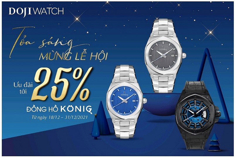 Sành điệu với Đồng hồ KÖNIG74 chào đón mùa lễ hội, nhận ngay ưu đãi 25% từ DOJI Watch