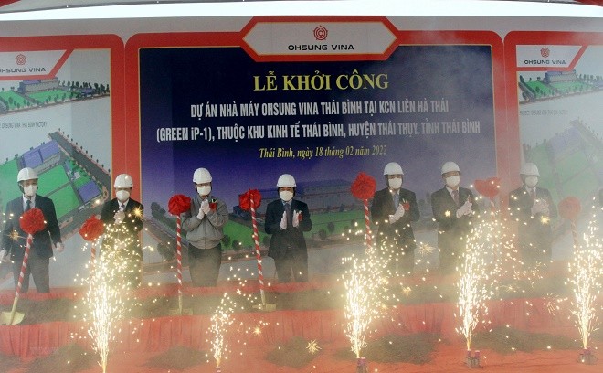 Thái Bình: Đồng loạt khởi công nhiều dự án trong Khu Công nghiệp Liên Hà Thái