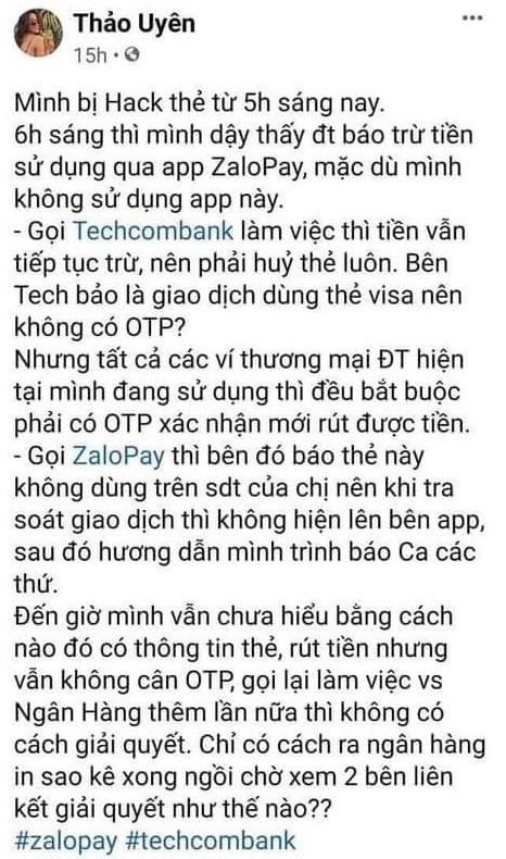 Nhiều khách hàng 'tố' tiền trong tài khoản ngân hàng Techcombank tự động bốc hơi