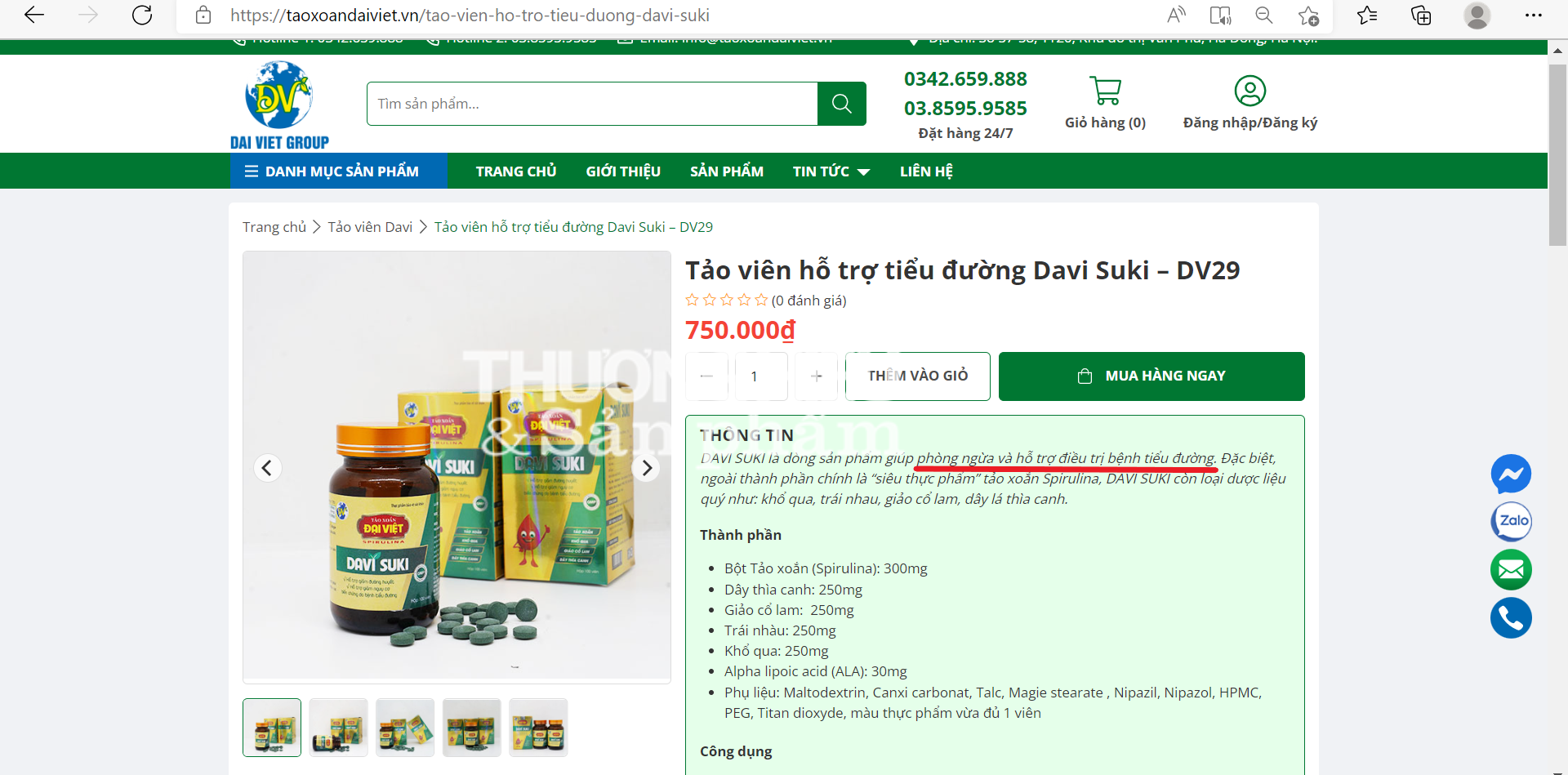 Người tiêu dùng cẩn trọng khi mua và sử dụng sản phẩm Davi Suki