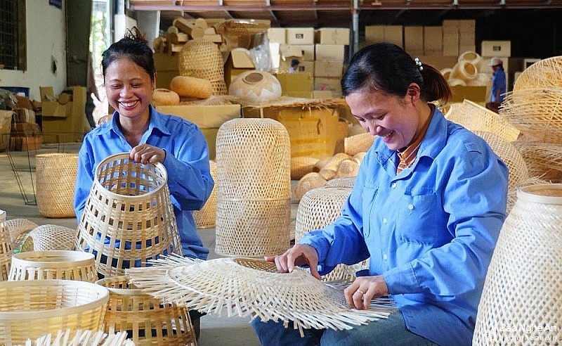 Mây tre đan - một trong số các sản phẩm OCOP của tỉnh Nghệ An (ảnh: Sỹ Hưng)