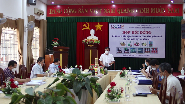 Hội nghị đánh giá, phân hạng sản phẩm OCOP tỉnh Quảng Ngãi năm 2021