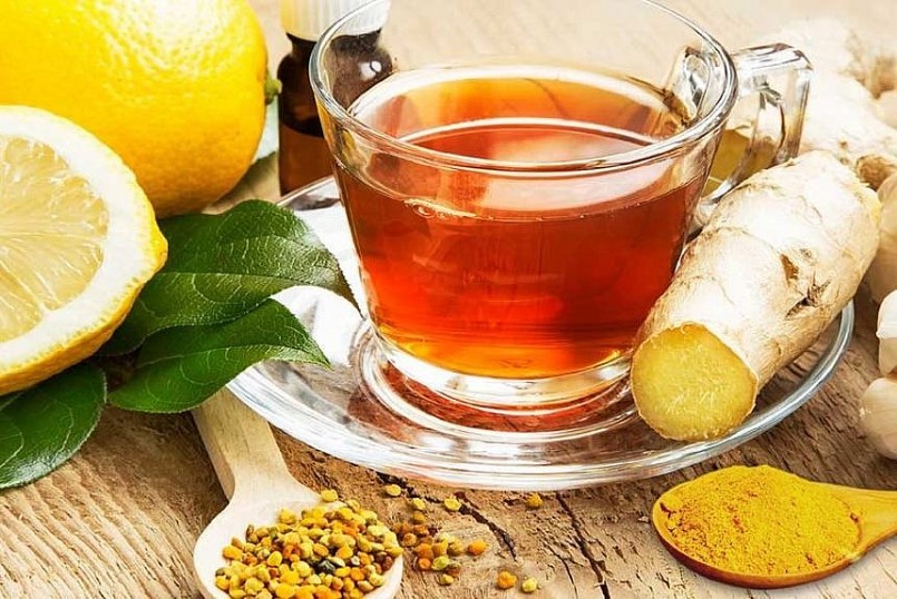 Trà nhân sâm, trà xanh, trà gừng,... tốt cho hệ tiêu hóa và giúp giảm kích ứng dạ dày...