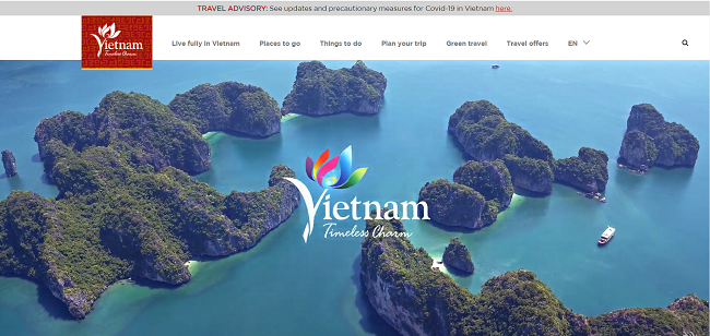 Trang chủ của chuyên trang “Live fully in Vietnam” (ảnh chụp màn hình)