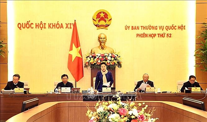 Chủ tịch Quốc hội Nguyễn Thị Kim Ngân chủ trì và phát biểu khai mạc Phiên họp. Ảnh: Trọng Đức/TTXVN