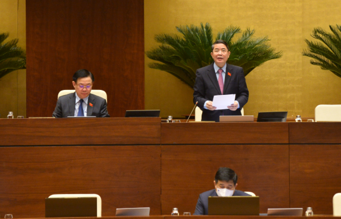 Phó Chủ tịch Quốc hội Nguyễn Đức Hải phát biểu kết luận phiên thảo luận ngày 07/01.