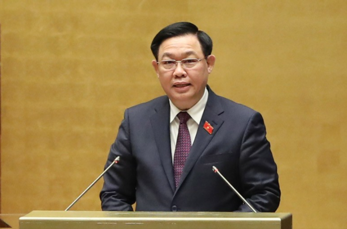 Chủ tịch Quốc hội Vương Đình Huệ phát biểu bế mạc Kỳ họp bất thường lần thứ nhất