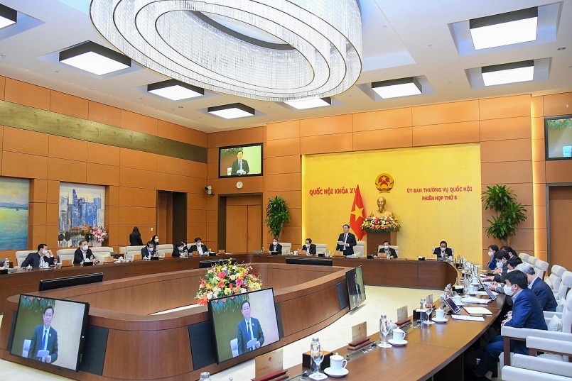 Quang cảnh phiên họp thứ 6 của Ủy ban Thường vụ Quốc hội.