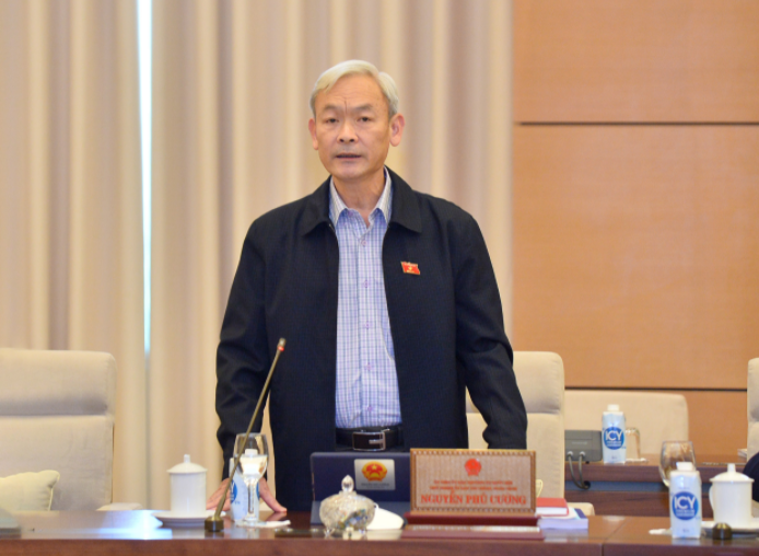 Chủ nhiệm Ủy ban Tài chính - Ngân sách Nguyễn Phú Cường phát biểu
