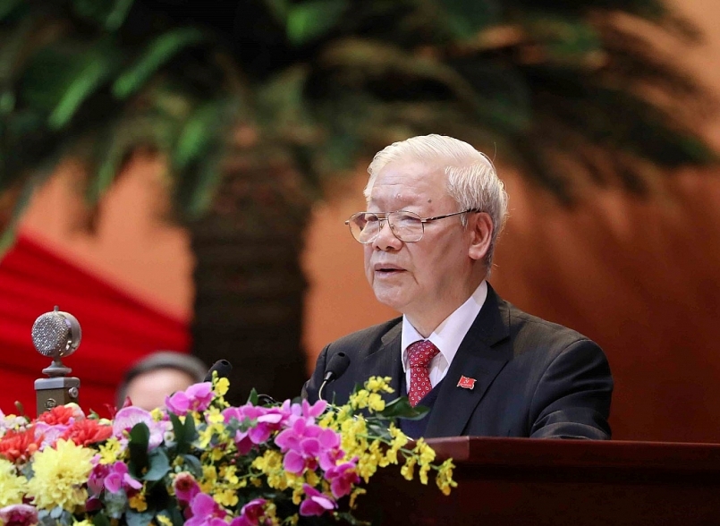 Tổng Bí thư, Chủ tịch nước Nguyễn Phú Trọng phát biểu bế mạc Đại hội XIII của Đảng