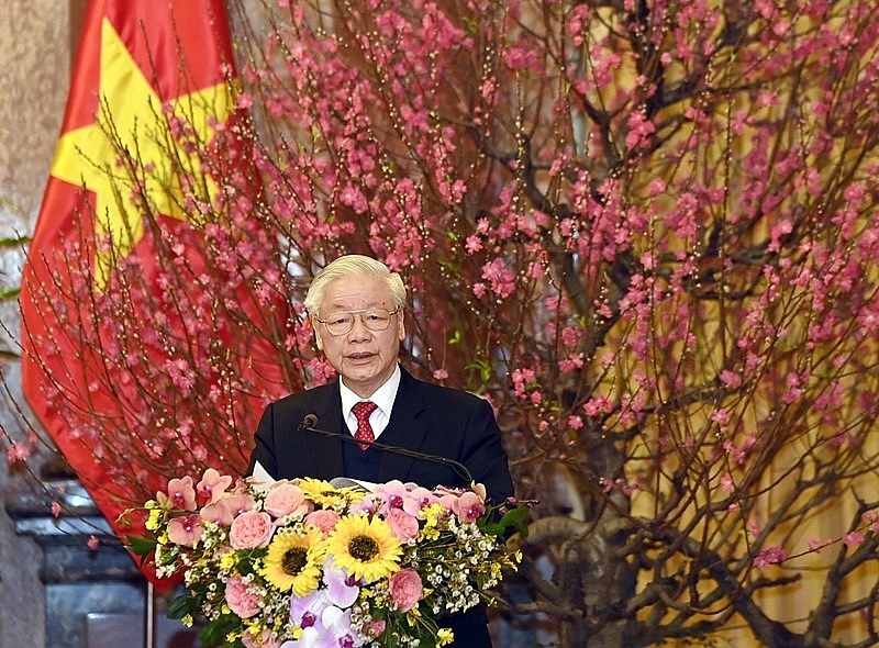 Tổng Bí thư, Chủ tịch nước Nguyễn Phú Trọng chúc Tết lãnh đạo và nguyên lãnh đạo Đảng, Nhà nước, MTTQ