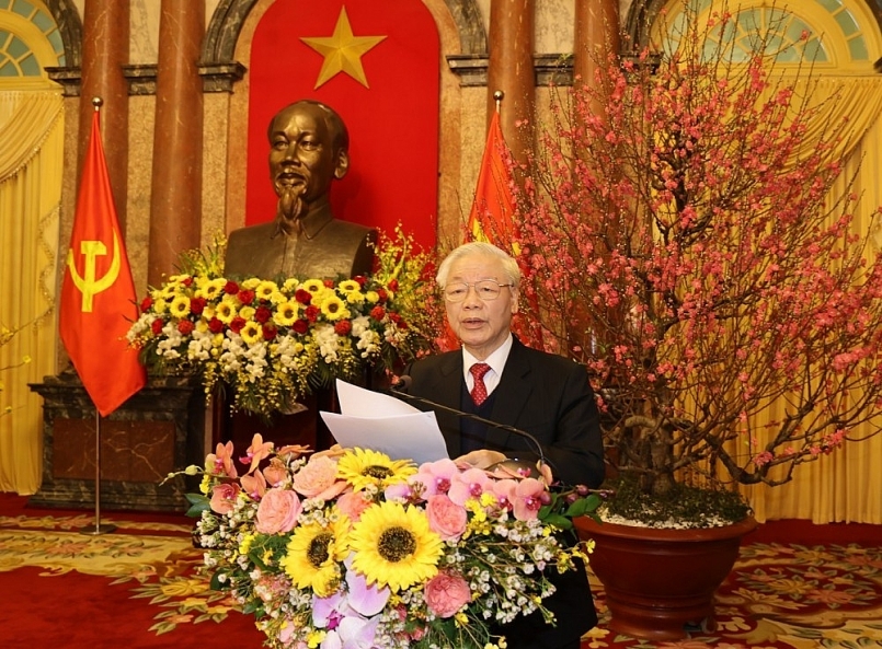 Tổng Bí thư, Chủ tịch nước Nguyễn Phú Trọng chúc Xuân mới khí thế mới, thắng lợi mới