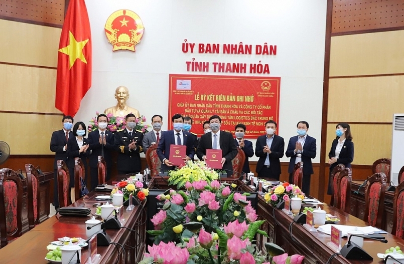 Ký kết bản ghi nhớ dự án Trung tâm Logistics Bắc Trung bộ và Hạ tầng khu công nghiệp số 6 tại Khu kinh tế Nghi Sơn (KKTNS) (ảnh TH)
